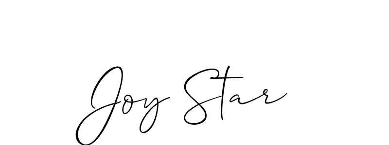 Design your own signature with our free online signature maker. With this signature software, you can create a handwritten (Allison_Script) signature for name Joy Star. Joy Star signature style 2 images and pictures png