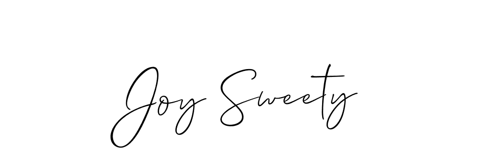 Allison_Script is a professional signature style that is perfect for those who want to add a touch of class to their signature. It is also a great choice for those who want to make their signature more unique. Get Joy Sweety name to fancy signature for free. Joy Sweety signature style 2 images and pictures png