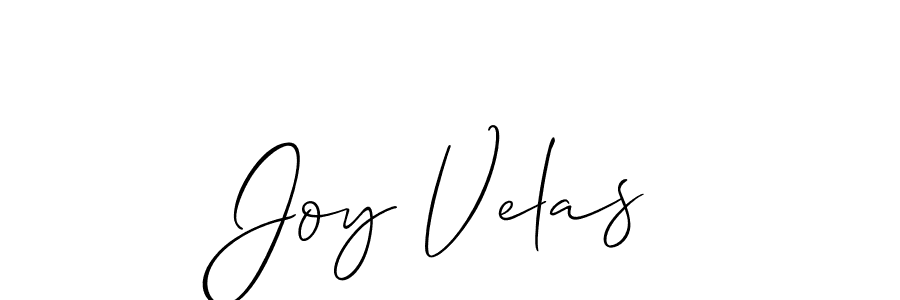 It looks lik you need a new signature style for name Joy Velas. Design unique handwritten (Allison_Script) signature with our free signature maker in just a few clicks. Joy Velas signature style 2 images and pictures png