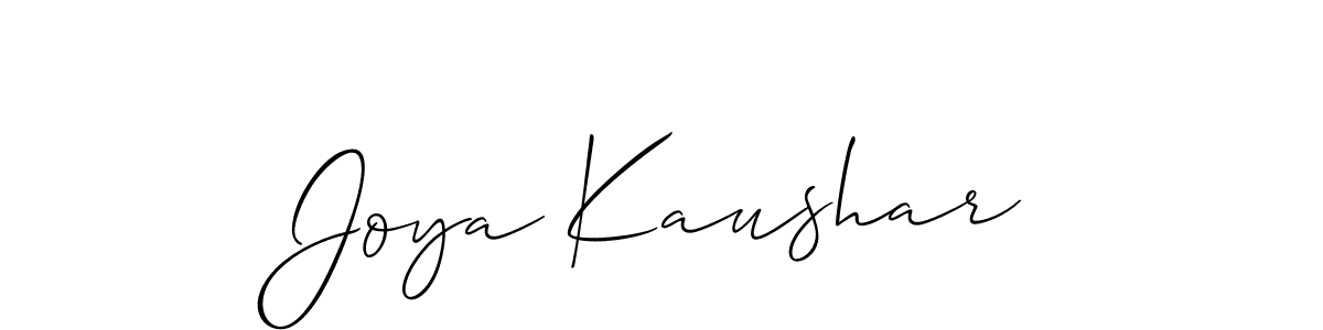 This is the best signature style for the Joya Kaushar name. Also you like these signature font (Allison_Script). Mix name signature. Joya Kaushar signature style 2 images and pictures png