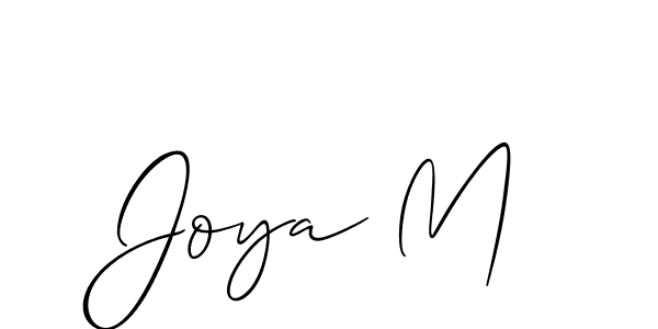if you are searching for the best signature style for your name Joya M. so please give up your signature search. here we have designed multiple signature styles  using Allison_Script. Joya M signature style 2 images and pictures png