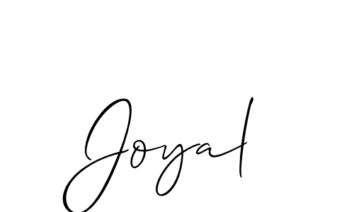 Design your own signature with our free online signature maker. With this signature software, you can create a handwritten (Allison_Script) signature for name Joyal. Joyal signature style 2 images and pictures png