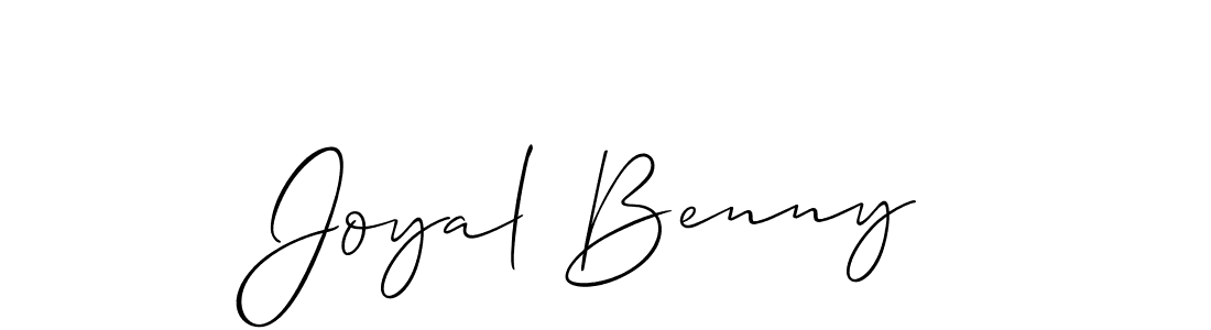 Design your own signature with our free online signature maker. With this signature software, you can create a handwritten (Allison_Script) signature for name Joyal Benny. Joyal Benny signature style 2 images and pictures png