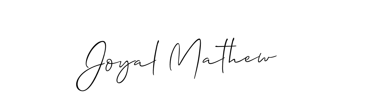 The best way (Allison_Script) to make a short signature is to pick only two or three words in your name. The name Joyal Mathew include a total of six letters. For converting this name. Joyal Mathew signature style 2 images and pictures png