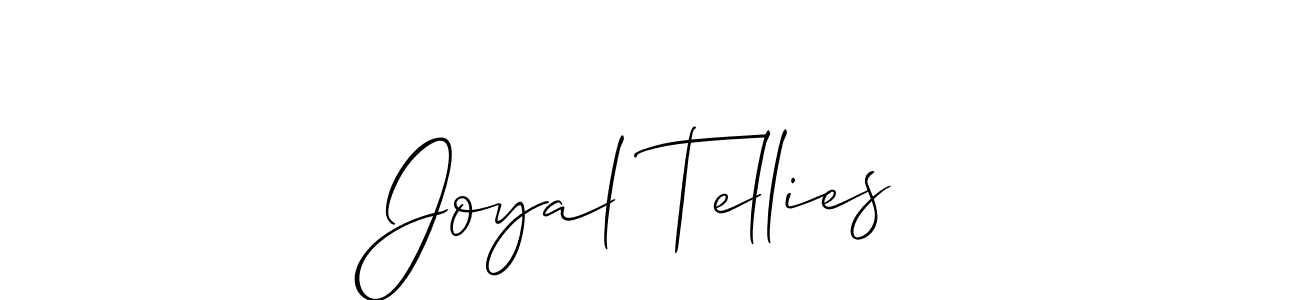 How to make Joyal Tellies name signature. Use Allison_Script style for creating short signs online. This is the latest handwritten sign. Joyal Tellies signature style 2 images and pictures png