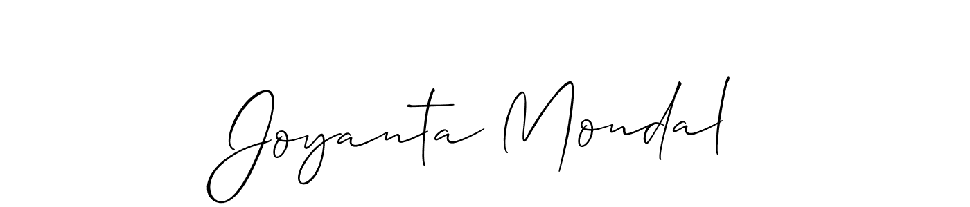 Design your own signature with our free online signature maker. With this signature software, you can create a handwritten (Allison_Script) signature for name Joyanta Mondal. Joyanta Mondal signature style 2 images and pictures png