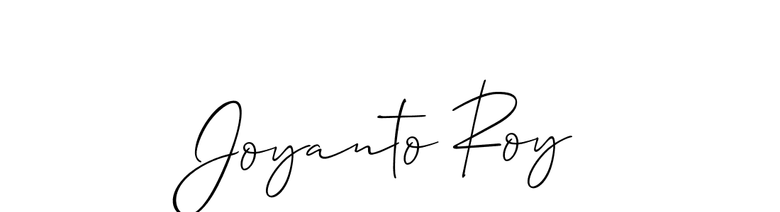 How to make Joyanto Roy signature? Allison_Script is a professional autograph style. Create handwritten signature for Joyanto Roy name. Joyanto Roy signature style 2 images and pictures png