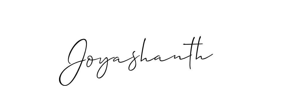 if you are searching for the best signature style for your name Joyashanth. so please give up your signature search. here we have designed multiple signature styles  using Allison_Script. Joyashanth signature style 2 images and pictures png