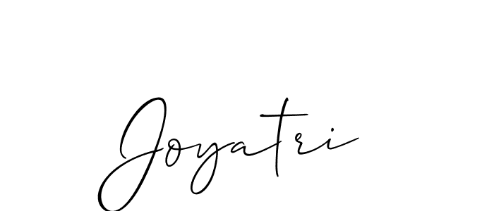 How to make Joyatri name signature. Use Allison_Script style for creating short signs online. This is the latest handwritten sign. Joyatri signature style 2 images and pictures png