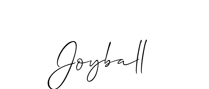 It looks lik you need a new signature style for name Joyball. Design unique handwritten (Allison_Script) signature with our free signature maker in just a few clicks. Joyball signature style 2 images and pictures png