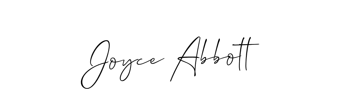 Design your own signature with our free online signature maker. With this signature software, you can create a handwritten (Allison_Script) signature for name Joyce Abbott. Joyce Abbott signature style 2 images and pictures png