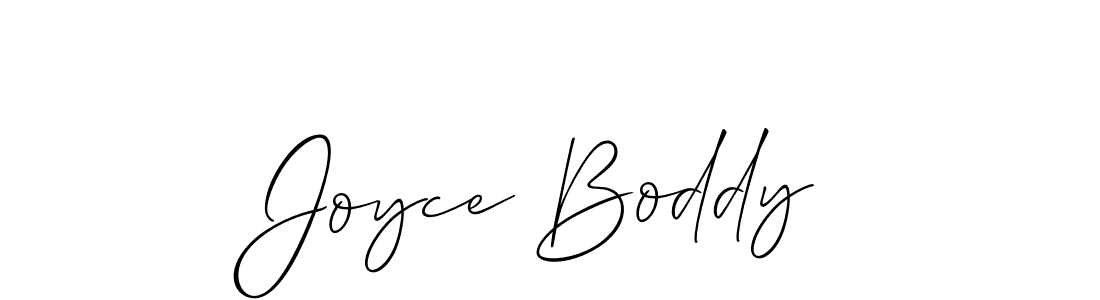 Make a beautiful signature design for name Joyce Boddy. With this signature (Allison_Script) style, you can create a handwritten signature for free. Joyce Boddy signature style 2 images and pictures png