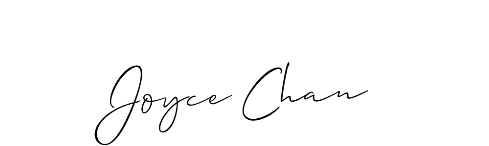 How to make Joyce Chan name signature. Use Allison_Script style for creating short signs online. This is the latest handwritten sign. Joyce Chan signature style 2 images and pictures png