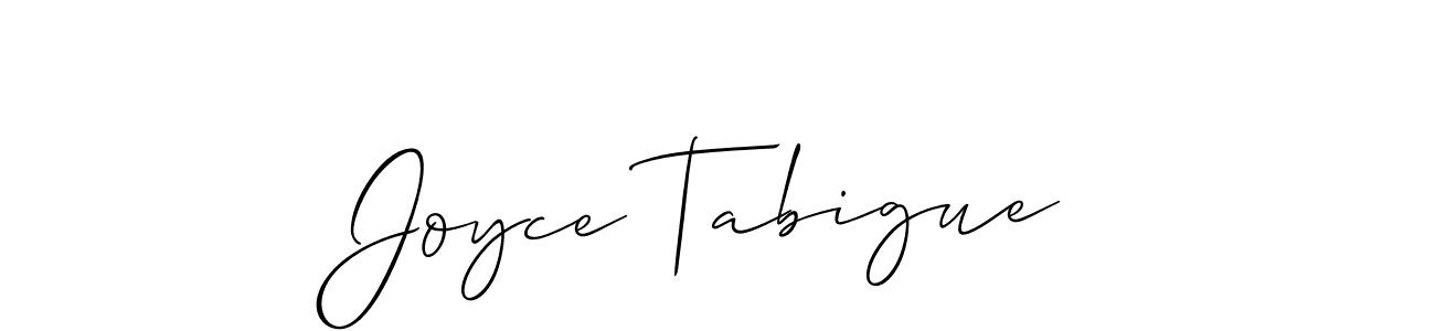 The best way (Allison_Script) to make a short signature is to pick only two or three words in your name. The name Joyce Tabigue include a total of six letters. For converting this name. Joyce Tabigue signature style 2 images and pictures png