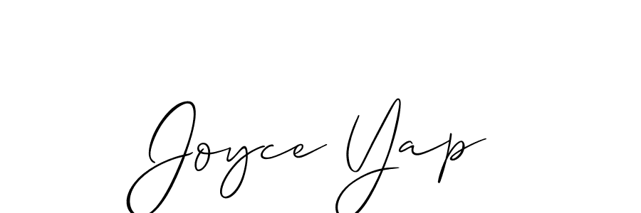 Use a signature maker to create a handwritten signature online. With this signature software, you can design (Allison_Script) your own signature for name Joyce Yap. Joyce Yap signature style 2 images and pictures png