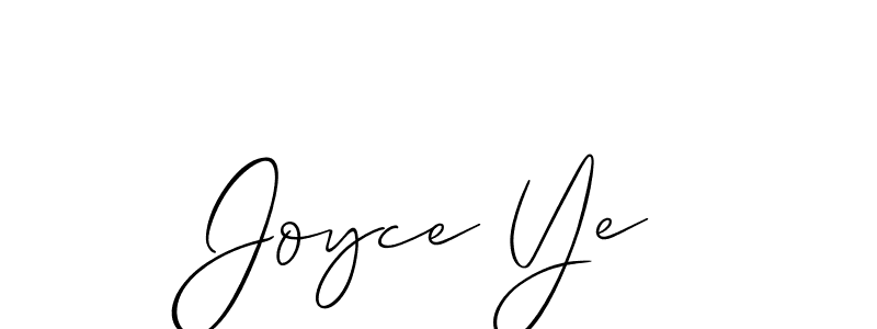 You should practise on your own different ways (Allison_Script) to write your name (Joyce Ye) in signature. don't let someone else do it for you. Joyce Ye signature style 2 images and pictures png