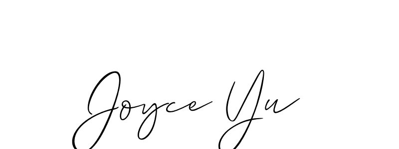 How to make Joyce Yu signature? Allison_Script is a professional autograph style. Create handwritten signature for Joyce Yu name. Joyce Yu signature style 2 images and pictures png