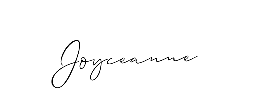 It looks lik you need a new signature style for name Joyceanne. Design unique handwritten (Allison_Script) signature with our free signature maker in just a few clicks. Joyceanne signature style 2 images and pictures png