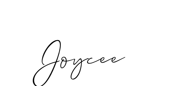 Joycee stylish signature style. Best Handwritten Sign (Allison_Script) for my name. Handwritten Signature Collection Ideas for my name Joycee. Joycee signature style 2 images and pictures png