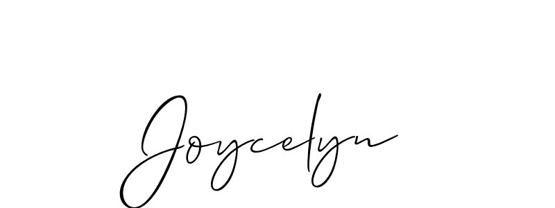 You should practise on your own different ways (Allison_Script) to write your name (Joycelyn) in signature. don't let someone else do it for you. Joycelyn signature style 2 images and pictures png