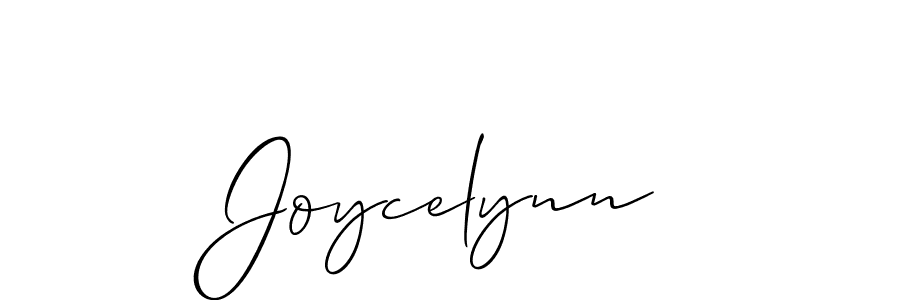 Make a beautiful signature design for name Joycelynn. With this signature (Allison_Script) style, you can create a handwritten signature for free. Joycelynn signature style 2 images and pictures png