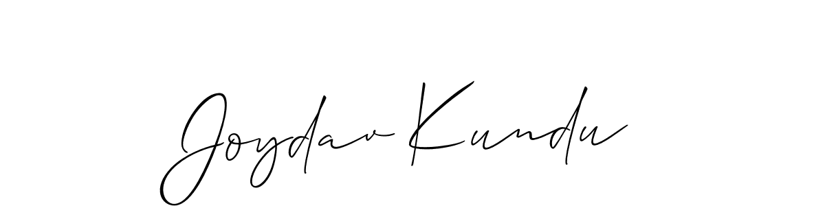 Create a beautiful signature design for name Joydav Kundu. With this signature (Allison_Script) fonts, you can make a handwritten signature for free. Joydav Kundu signature style 2 images and pictures png