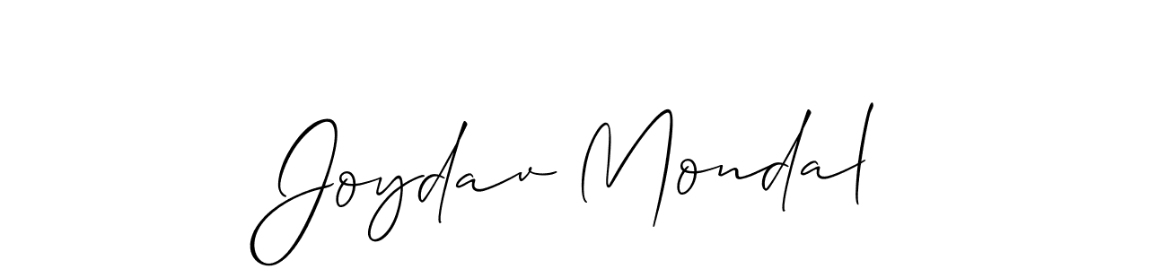 How to make Joydav Mondal name signature. Use Allison_Script style for creating short signs online. This is the latest handwritten sign. Joydav Mondal signature style 2 images and pictures png