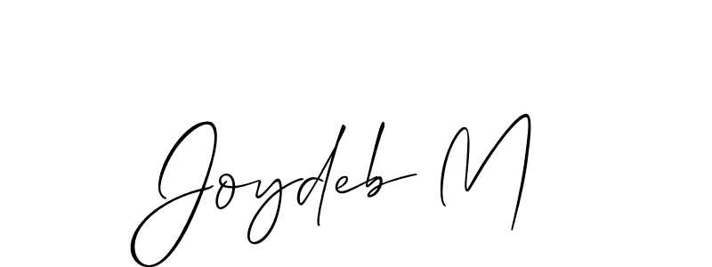 Use a signature maker to create a handwritten signature online. With this signature software, you can design (Allison_Script) your own signature for name Joydeb M. Joydeb M signature style 2 images and pictures png