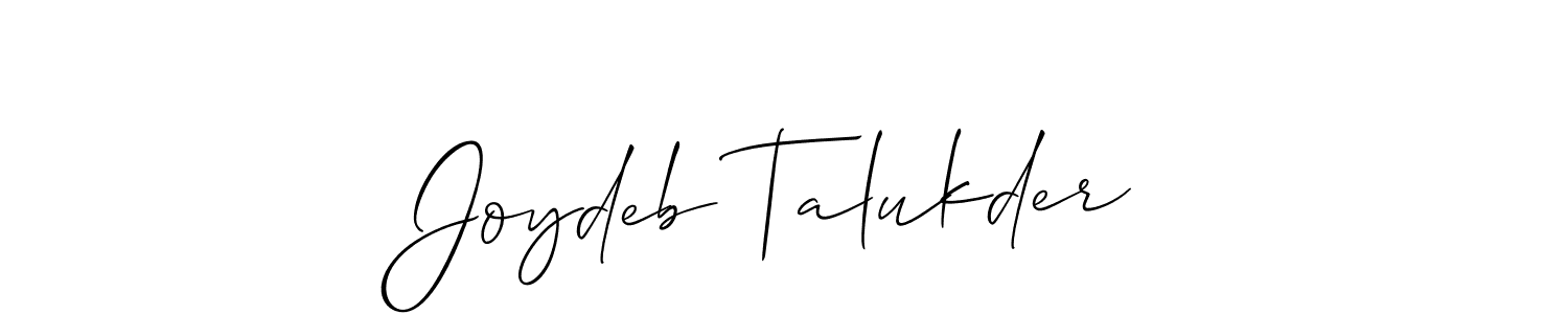 How to Draw Joydeb Talukder signature style? Allison_Script is a latest design signature styles for name Joydeb Talukder. Joydeb Talukder signature style 2 images and pictures png