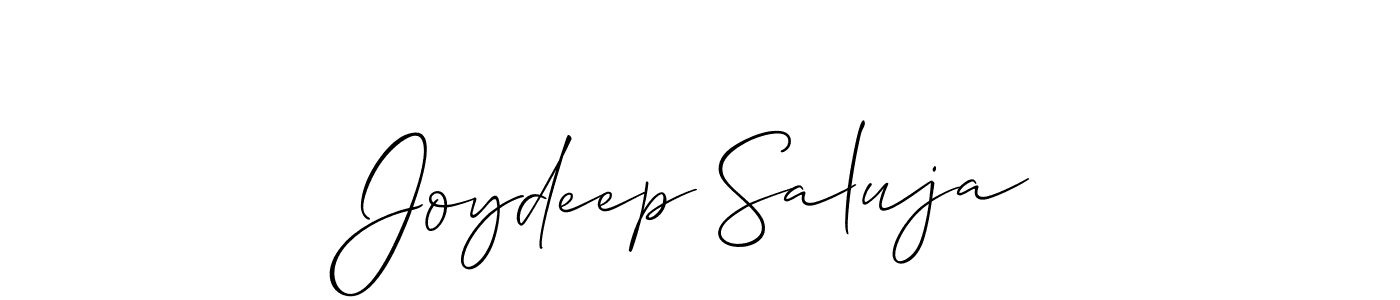It looks lik you need a new signature style for name Joydeep Saluja. Design unique handwritten (Allison_Script) signature with our free signature maker in just a few clicks. Joydeep Saluja signature style 2 images and pictures png