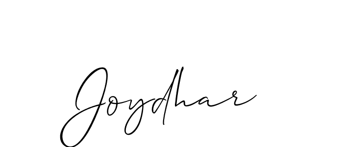 Make a beautiful signature design for name Joydhar. With this signature (Allison_Script) style, you can create a handwritten signature for free. Joydhar signature style 2 images and pictures png