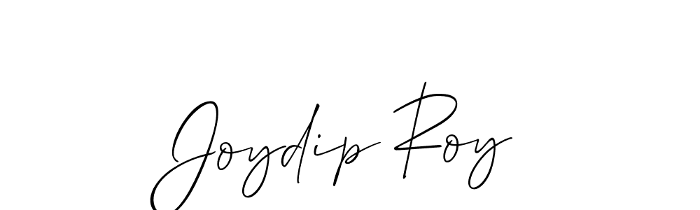 Use a signature maker to create a handwritten signature online. With this signature software, you can design (Allison_Script) your own signature for name Joydip Roy. Joydip Roy signature style 2 images and pictures png