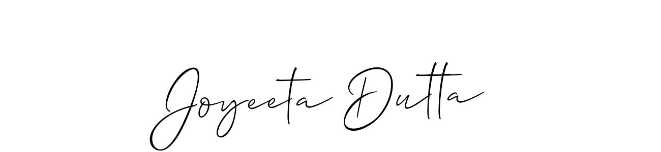 Make a beautiful signature design for name Joyeeta Dutta. With this signature (Allison_Script) style, you can create a handwritten signature for free. Joyeeta Dutta signature style 2 images and pictures png