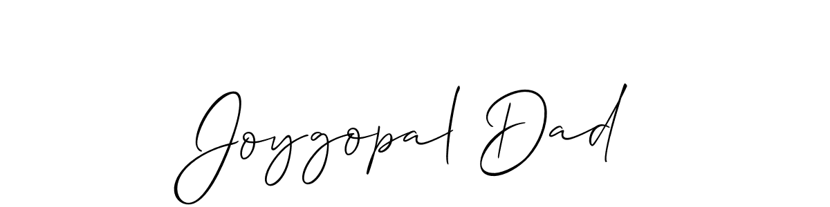 Make a beautiful signature design for name Joygopal Dad. With this signature (Allison_Script) style, you can create a handwritten signature for free. Joygopal Dad signature style 2 images and pictures png