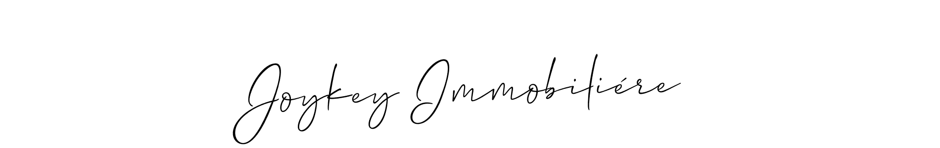 Similarly Allison_Script is the best handwritten signature design. Signature creator online .You can use it as an online autograph creator for name Joykey Immobiliére. Joykey Immobiliére signature style 2 images and pictures png