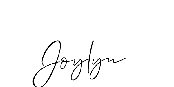 Use a signature maker to create a handwritten signature online. With this signature software, you can design (Allison_Script) your own signature for name Joylyn. Joylyn signature style 2 images and pictures png