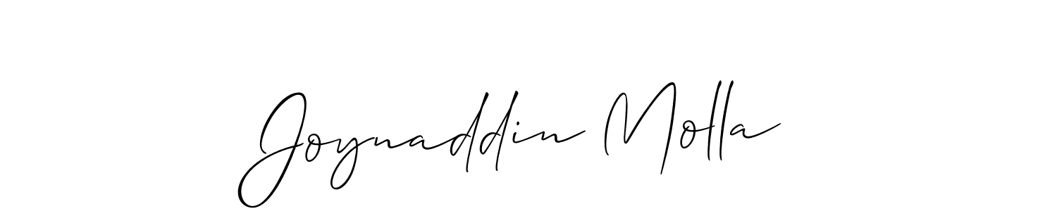 The best way (Allison_Script) to make a short signature is to pick only two or three words in your name. The name Joynaddin Molla include a total of six letters. For converting this name. Joynaddin Molla signature style 2 images and pictures png