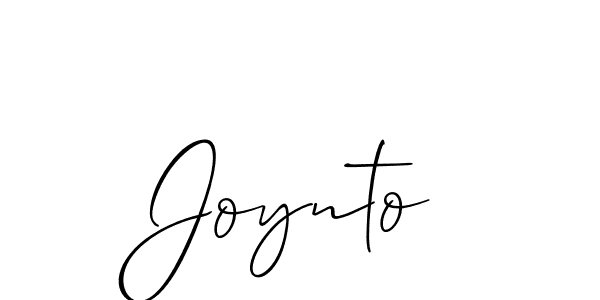 It looks lik you need a new signature style for name Joynto. Design unique handwritten (Allison_Script) signature with our free signature maker in just a few clicks. Joynto signature style 2 images and pictures png