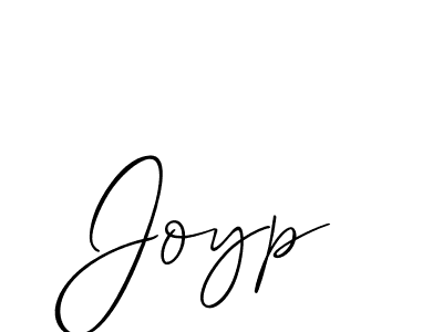 Use a signature maker to create a handwritten signature online. With this signature software, you can design (Allison_Script) your own signature for name Joyp. Joyp signature style 2 images and pictures png