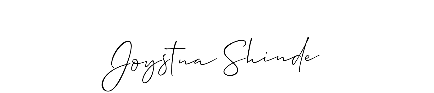 Make a beautiful signature design for name Joystna Shinde. With this signature (Allison_Script) style, you can create a handwritten signature for free. Joystna Shinde signature style 2 images and pictures png