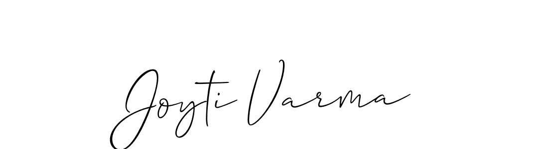 How to make Joyti Varma name signature. Use Allison_Script style for creating short signs online. This is the latest handwritten sign. Joyti Varma signature style 2 images and pictures png