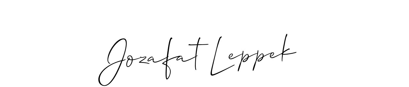 Allison_Script is a professional signature style that is perfect for those who want to add a touch of class to their signature. It is also a great choice for those who want to make their signature more unique. Get Jozafat Leppek name to fancy signature for free. Jozafat Leppek signature style 2 images and pictures png
