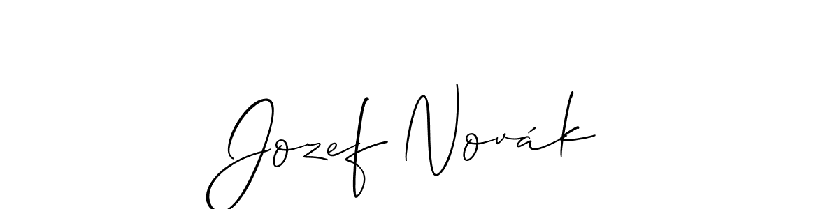 Use a signature maker to create a handwritten signature online. With this signature software, you can design (Allison_Script) your own signature for name Jozef Novák. Jozef Novák signature style 2 images and pictures png