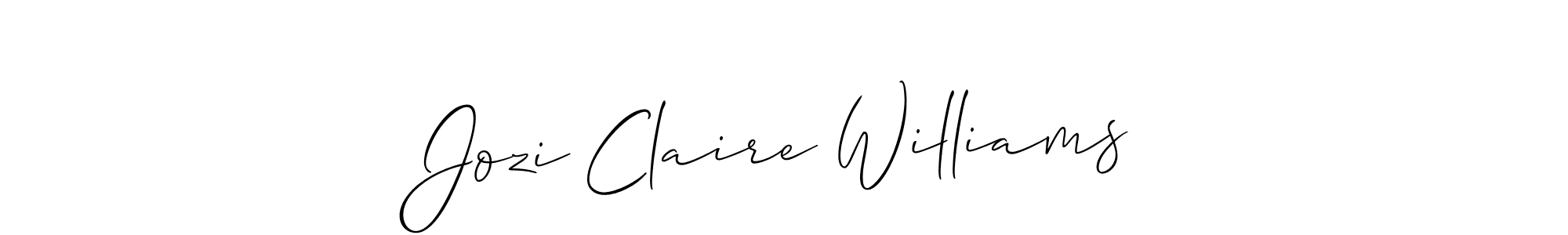 Design your own signature with our free online signature maker. With this signature software, you can create a handwritten (Allison_Script) signature for name Jozi Claire Williams. Jozi Claire Williams signature style 2 images and pictures png