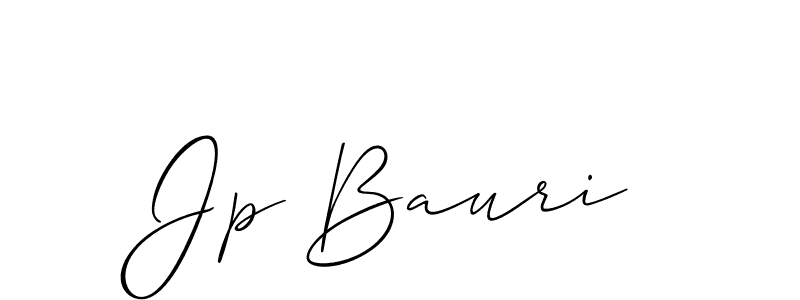 Make a beautiful signature design for name Jp Bauri. With this signature (Allison_Script) style, you can create a handwritten signature for free. Jp Bauri signature style 2 images and pictures png