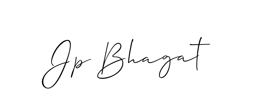 The best way (Allison_Script) to make a short signature is to pick only two or three words in your name. The name Jp Bhagat include a total of six letters. For converting this name. Jp Bhagat signature style 2 images and pictures png