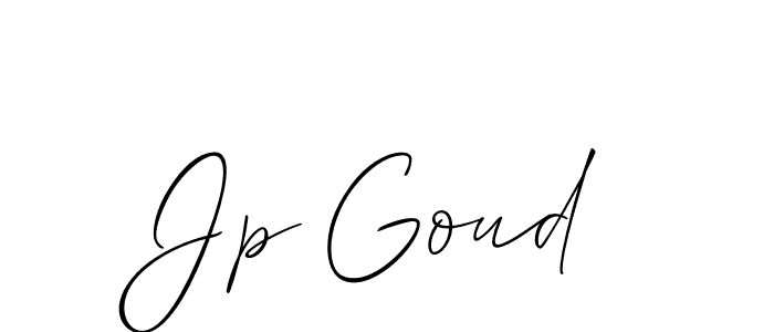 Make a beautiful signature design for name Jp Goud. With this signature (Allison_Script) style, you can create a handwritten signature for free. Jp Goud signature style 2 images and pictures png