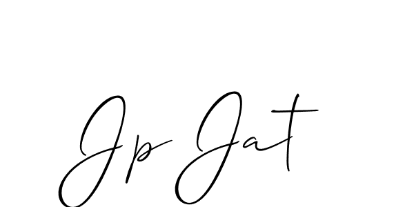 Make a beautiful signature design for name Jp Jat. With this signature (Allison_Script) style, you can create a handwritten signature for free. Jp Jat signature style 2 images and pictures png