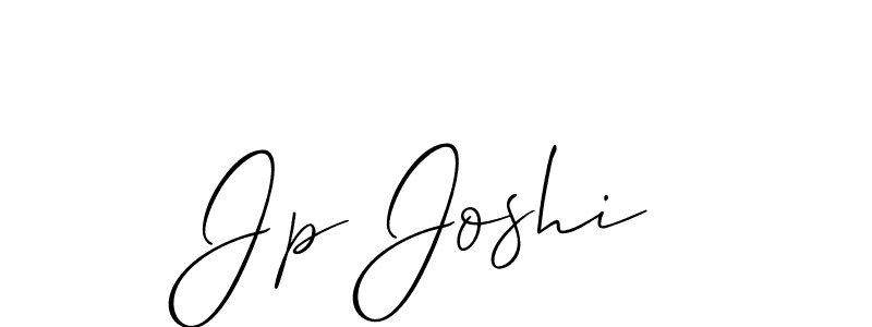 The best way (Allison_Script) to make a short signature is to pick only two or three words in your name. The name Jp Joshi include a total of six letters. For converting this name. Jp Joshi signature style 2 images and pictures png