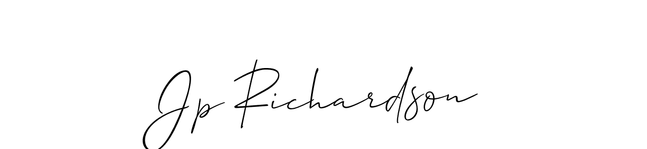 How to make Jp Richardson name signature. Use Allison_Script style for creating short signs online. This is the latest handwritten sign. Jp Richardson signature style 2 images and pictures png